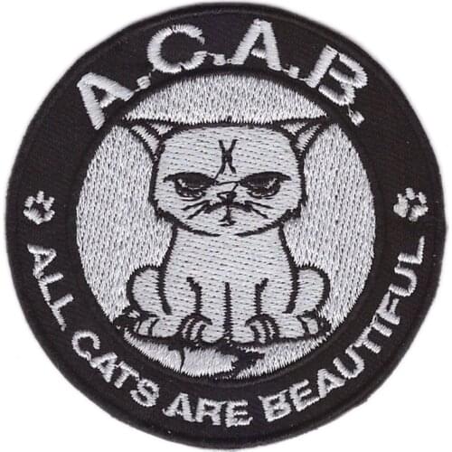 Embroidered applique patches Embroidery Tomcat Embroidered Iron On Clothes Patch wholesale ordering