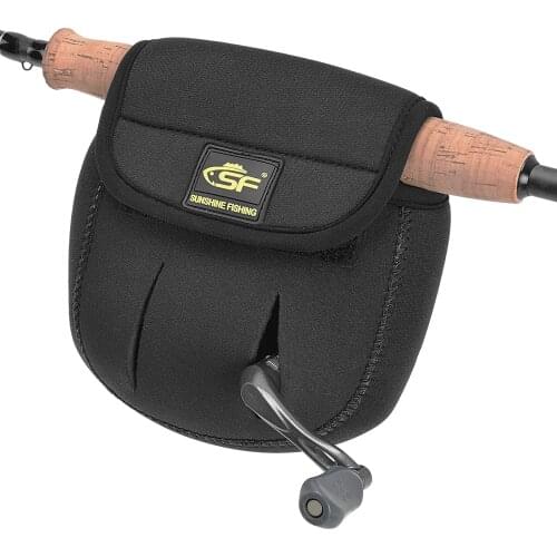 1pc 3D 5 mm Neoprene Fishing Spinning Reel Protective Bag Case Cover Holder Pouch