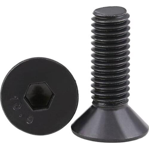 1pcs M12 M16 M20 Socket Countersunk Screws 10.9High Tensile Allen Bolts Black Hexagon
