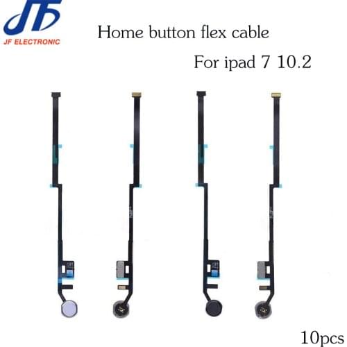 10pcs Home Button with Flex Cable for ipad 7 10.2 2019 A2197 A2198 A2200 Home button Flex Assembly free shipping