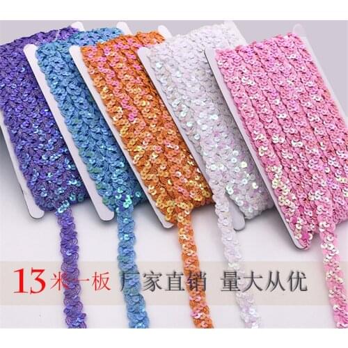 4Yards 19Colors Available Braided Sequins Lace Trim Lace Ribbon Accessory Decoration Handmade Material 1.5cm LC0206