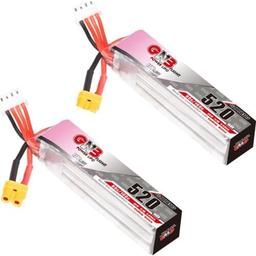 2PCS Gaoneng GNB 520mAh 3S 11.4V 80C/160C HV Lipo battery with XT30 Plug for Betafpv Beta85X Whoop indoor FPV Drone RC parts