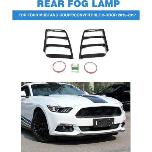 2PCS/Set Carbon Fiber Rear Light Covers Tail Lamp Cover Caps Fit for Ford Mustang Coupe Convertible 2-Door 2015-2017