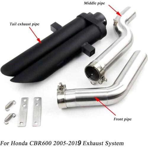 2005-2019 for Honda CBR600/cbr600rr Motorcycle Stainless Steel Front Middle Connecting Pipe Silp On for Exhaust Muffler Pipe