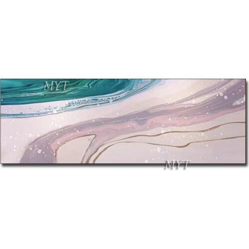 2020 Real Cuadros Decoracion Wall Art Handmade Painting Modern Long Version Abstract Mural Artwork Living Room Gold Foil 1122