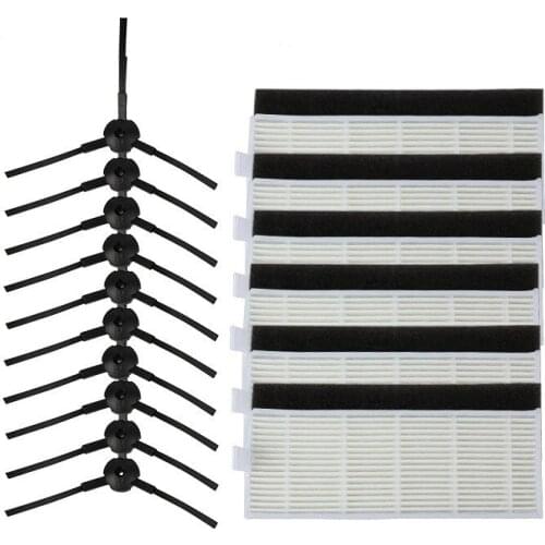 24pcs/set Brush & Filters for ILIFE A4 ilife a40 Cleaning Robot ILIFE A4s A6 A8 A4 Robot Vacuum Cleaner hepa filter side brush