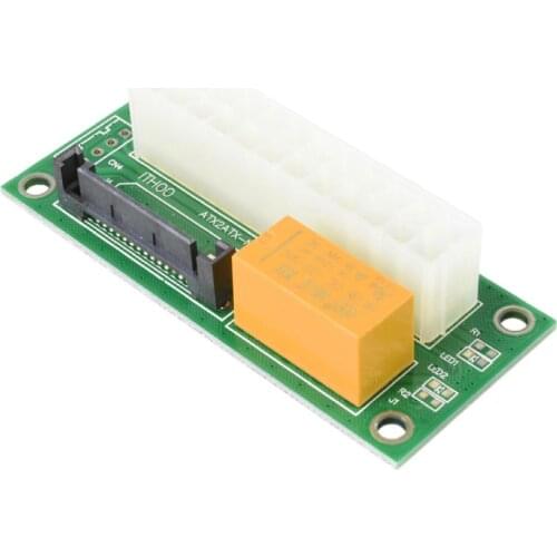 24Pin to 4Pin ATX Power Supply Sync Synchronous Starter Extender Card Dual PSU Adapter for Btc Miner