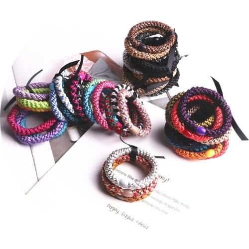3pcs/lot Drawstring Korean simple elastic ponytail hair tie rope color tie hair accessories wholesale