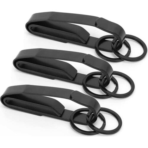 3pcs Hanging Belt Buckle Stainless Steel Keychain Buckle Key Hanging Buckle Keychain Belt Clip Key Ring Holder Outdoor Tools