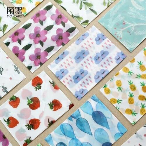 3pcs/pack Japan girl mood series DIY Multifunction translucent sulfuric acid paper postcard envelope Office Supplies WJ0446