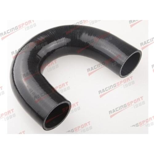 3" 3 Ply 180 Degree Turbo Silicone Coupler Hose Pipe Black