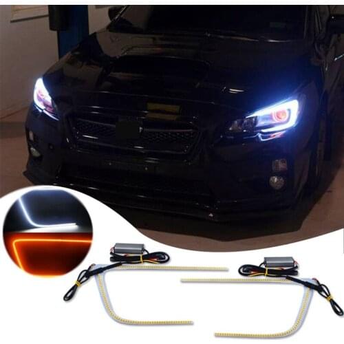 Car Dynamic LED Daytime Running Light Angel Eye DRL with Turning Light for Subaru WRX/STI Legacy 2015-2017