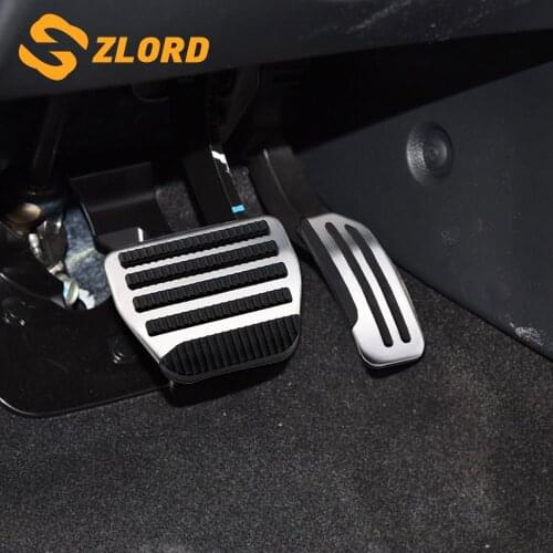 Zlord Car Pedals for Nissan Sentra 2012 - 2017 AT MT Gas Brake Cluth Pedal Protection Cover Stainless Steel Auto Accessories