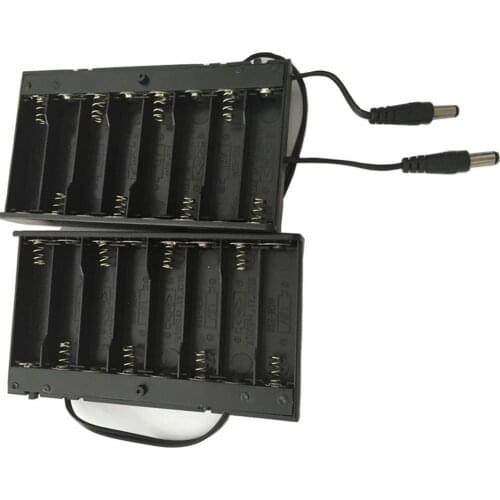 12V battery holder AAX8 battery shell 8AA 8XLR06 battery box with cover switch DC connector and 7.9'' wires LED power,20pcs/lot