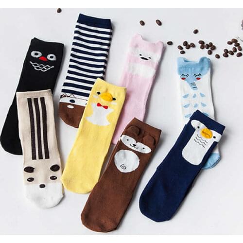 Baby Socks South Korea Dispensing non-slip Cotton Owl Socks girls/boys Below the knee Animal motifs sock Beikinyuans