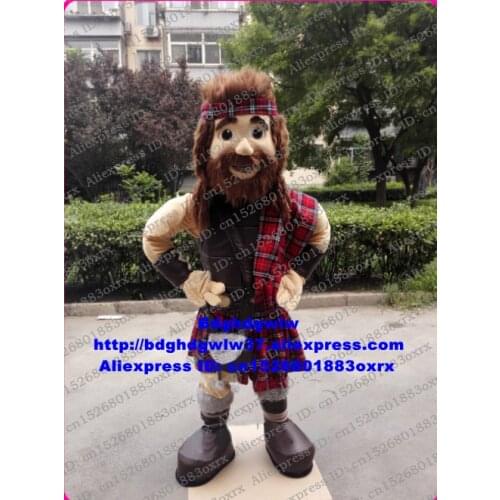Highlander Warrior Mascot Costume Adult Cartoon Character Outfit Suit Kindergarten Pet Shop Tourist Destination zx2913