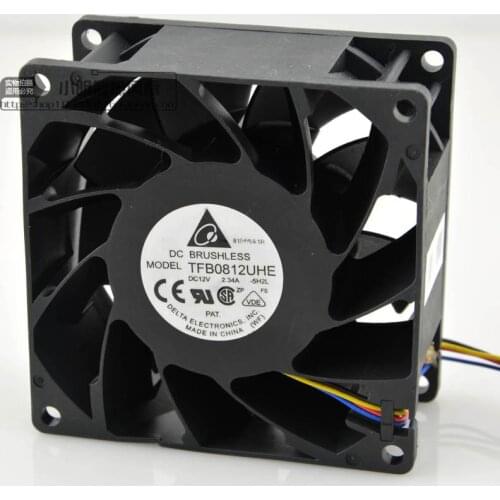 Wholesale Delta TFB0812UHE -5H2L DC12V 2.34A Server Square inverter axial cooling fans 80x80x38mm DES P/N 3620837511