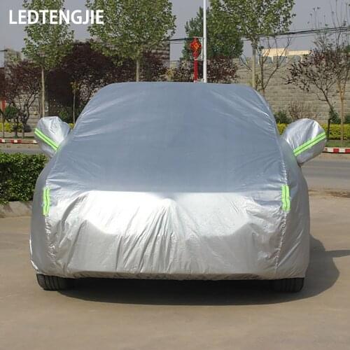 LEDTENGJIE High-quality Oxford Cloth Sunscreen Rainproof Dustproof Thickened Car Cover Essential for Home Driving