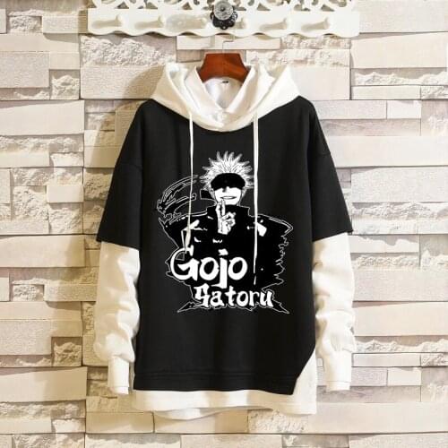 Jujutsu Kaisen Cosplay Hoodie Sweatshirts Mens 3D Print Gojo Satoru Fushiguro Megumi Casual Hooded Denim Jackets Coat for Women