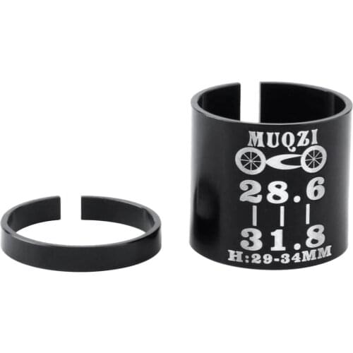 Set of 2 Pieces Bicycle Alloy Stem Fork Shim Fork Steerer Tube Adapter 28.6mm to 31.8mm Bicycle Parts Accessories