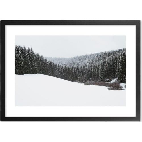Nordic Modern Heavy Snow forest Wall Art Print paper Painting Nordic Posters And Prints Wall Pictures For Living Room Decor