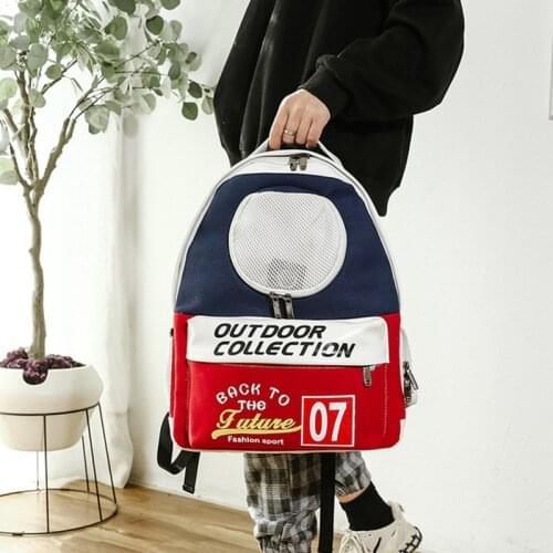 New Fashion Breathable Environmental Protection Canvas Warm Pet Bag Trendy Cool Portable Backpack Large Capacity Cute Outdoor