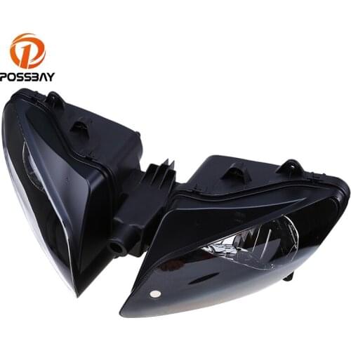 POSSBAY Motorcycle Front Headlight Clear Head Light Lamp Lighthouse For Yamaha YZF R1 2000 2001 YZF-R1 Lighting Housing Lights
