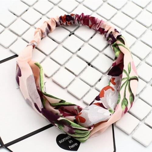 Fashion Women Hairband Bohemian Girls Turban Bandage Summer Floral Headband Twisted Knotted Headwrap Hair Bands Hair accessories