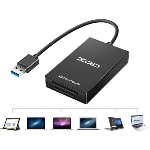 Rocketek Type c USB 3.0 SD XQD Working simultaneously Memory card reader Transfer Sony M/G Series for Windows/Mac OS computer