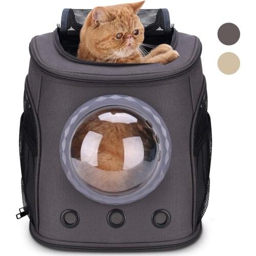 Pet Carrier Backpack, Bubble Backpack Carrier for Cats and Puppies, Pet Space Capsule, Cat Travel Bag Airline-Approved