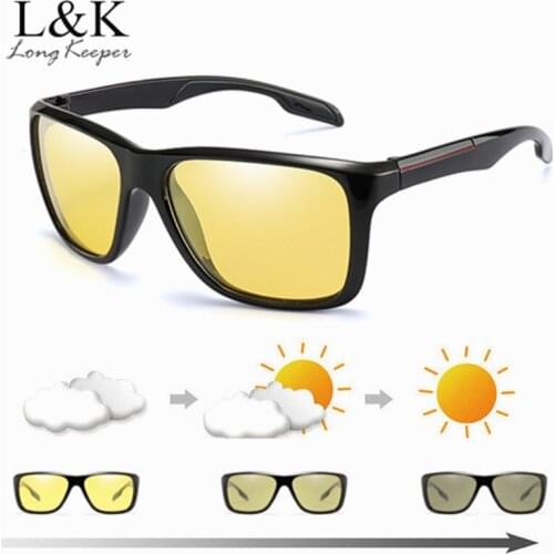 2019 Brand Photochromic Sunglasses Men Women Polarized Night Vision Chameleon Discoloration Sun Glasses Driving Accessories