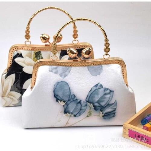 Alasir Handmade Fabric Diy Material Bag Free Cut Frame Bag Yarn Women Shoulder Bag Chinese Style Semi-finished Handbags