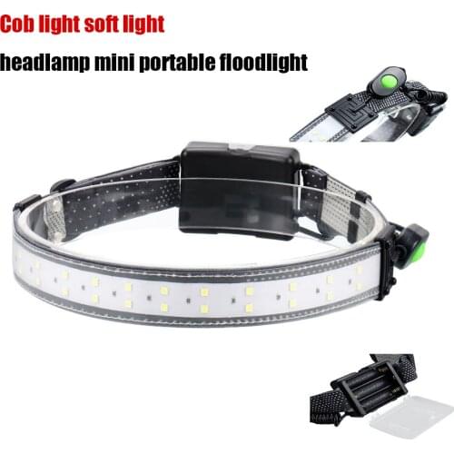 USB LED Strip Headlamp 3 Mode Warning Strobe Ultra-Low Profile Durable Elastic Headband 3 AAA Battery Powered 300 Lumens