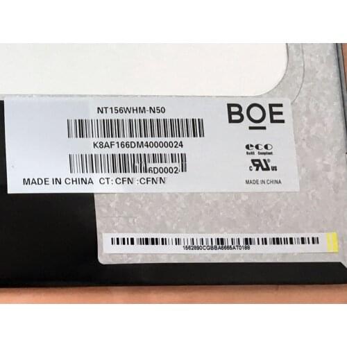 For Boe NT156WHM-N50 NT156WHM N50 LED Display Matrix for Laptop 15.6" HD 1366X768 40Pin Glare Normal Screen