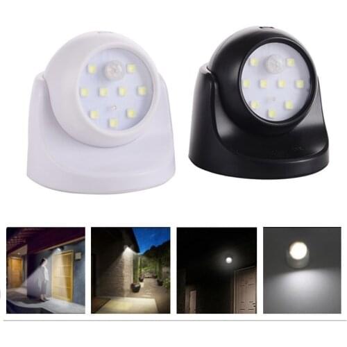 LED PIR Motion Sensor Night Light 9 Light Beads Detector Cabinet Closet Wall Lamp Auto On/Off for Home Bedroom Corridor Stairs