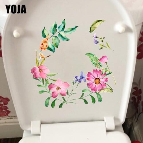 YOJA 21.8X22.8CM Creative Watercolor Squid Kids Rooms Wall Sticker Decal Cartoon Bathroom Toilet Decor T1-1985