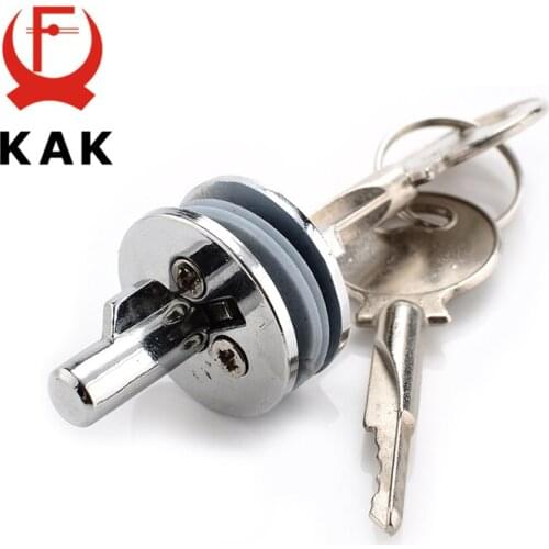 KAK-501 Glass Lock Zinc Alloy Showcase Push Glass Display Cabinet Door Cylinder Locks Sliding Glass Push Door Hardware