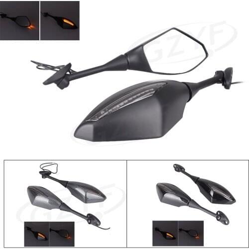 GZYF For Honda CBR 600RR 2003-2008 CBR 1000RR 2004 2005 2006 2007 2008 LED Turn Signal Light Rearview Mirrors 1 Pairs