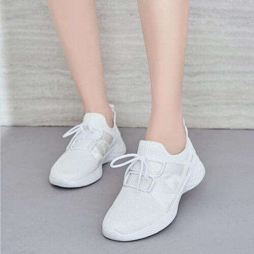 VTOTA Breathable Women Casual Shoes Fashion Women Sneakers Breathable Mesh Walking Shoes Lace Up Shoes Basket Female Sneakers