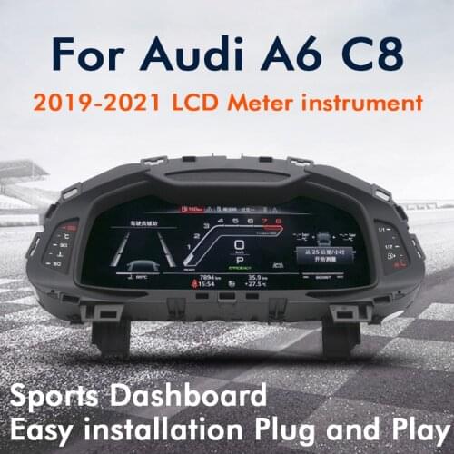For Audi A6 C8 2018~2021 LCD Meter Car Instrument Dashboard Display Head Unit GPS Navigation HD Multimedia