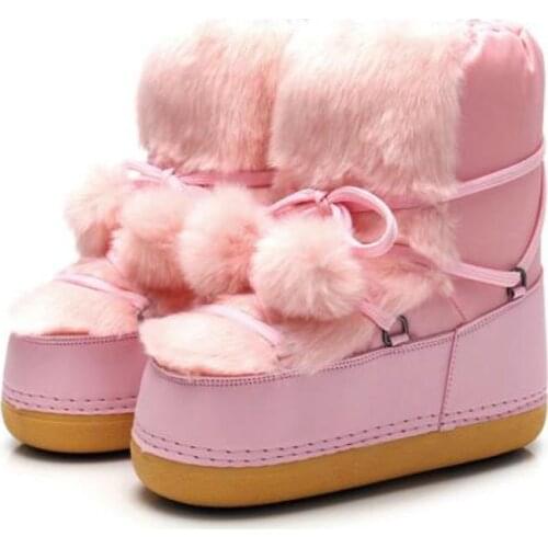 2019 winter fur warm girls boots fashion princess new snow kids boots for girls Sequins cotton children shoes Brand
