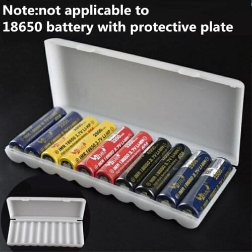 1PC 18650 Battery Storage Case Holder Organizer 18650 Storage Box Holder Hard Case Cover Battery Container 10 Cell