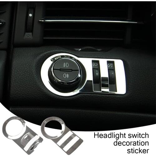 1 Pc Stainless Steel Car Headlight Lamp Switch Decoration Trim Sticker For Chevrolet Cruze Sedan Hatchback Accessories