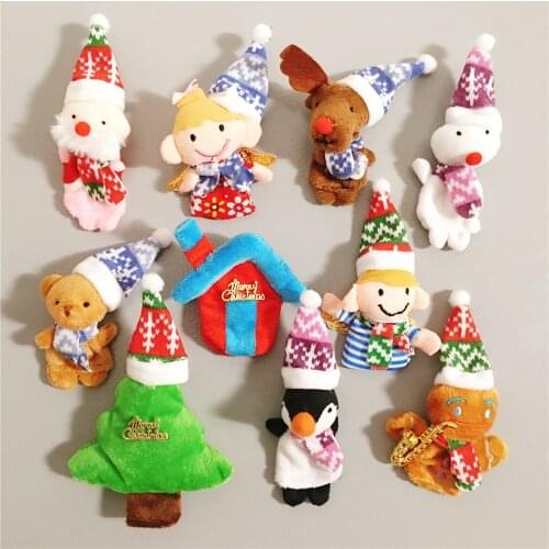 10pcs Christmas Decorations for Home Cute Refrigerator Magnets Animals Stickers Plush Fridge Magnets Toys for Kids