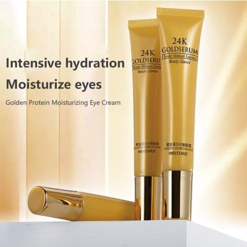 24K Gold Eyes Creams Protein Hydrating Eye Cream Anti-Wrinkle Anti-Age Remove Dark Circles Moisturizing Eyes Mask Eyes CareTSLM2