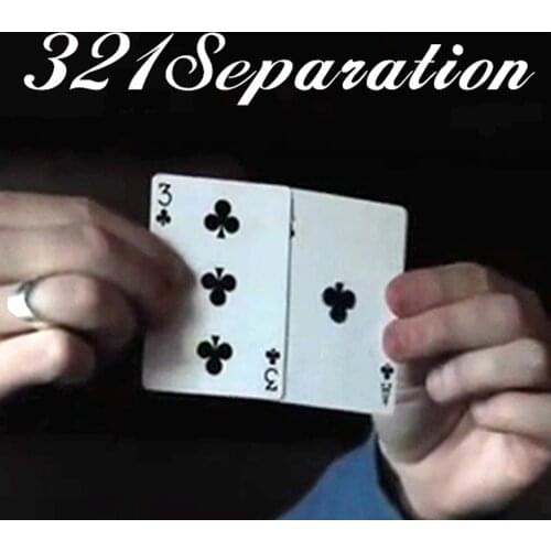 321 Separation Magic Tricks Stage Close Up Magia Visual Playing Card Separated Magie Mentalism Illusion Gimmick Props Magica