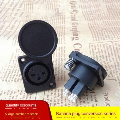 3P Plastic Copper Straight-Leg Cannon USB with Waterproof Cover Three-Core Cannon USB Microphone Socket