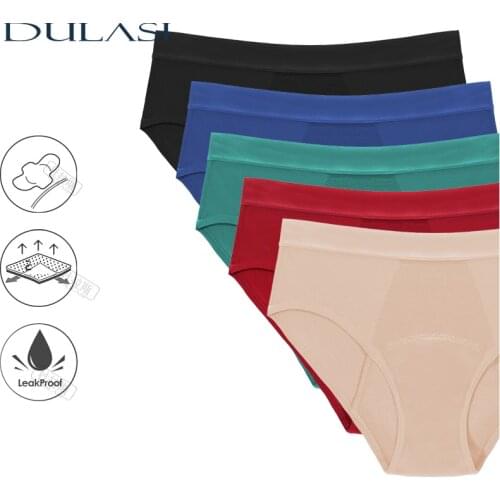 4 Layer Menstrual Panties Leak Proof Bamboo Peirod Underwear for Women Absortent Undies Incontinence DULASI Dropshipping