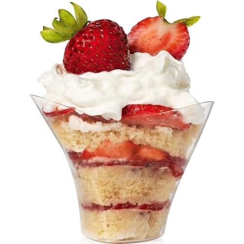 50/100PCS 135ml Reusable Cups Plastic Dessert Cups Yogurt Mousses Pudding Portion Container Tableware Party Wedding Supplies