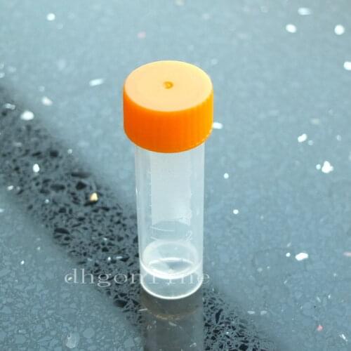 50 pcs 5ml Test Tubes Vial Screw seal Cap Pack container Storage powder craft sample Plastic